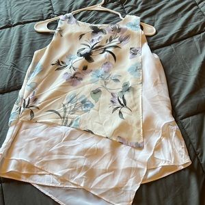 White Floral tank
